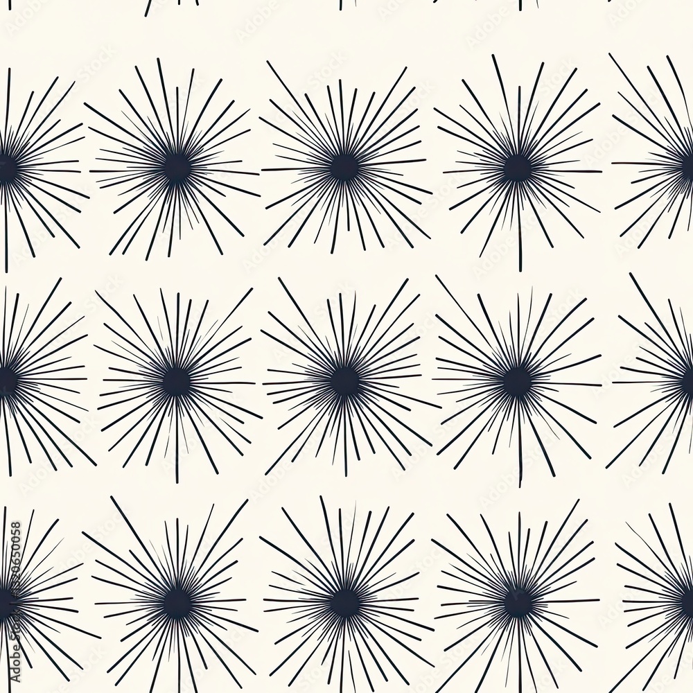 Poster abstract starburst radial gradient seamless pattern design for fashion web and print