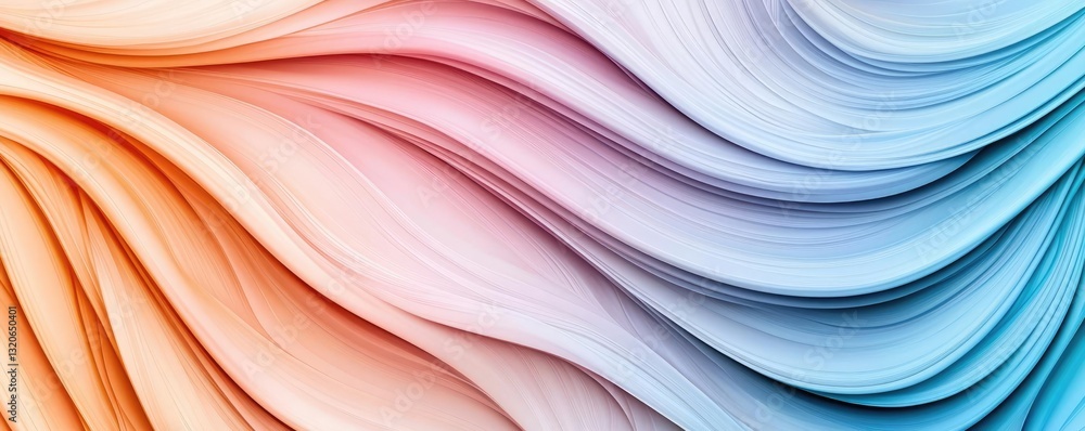 Poster pastel color illustration abstract background concept. abstract digital waves with gradient colors o