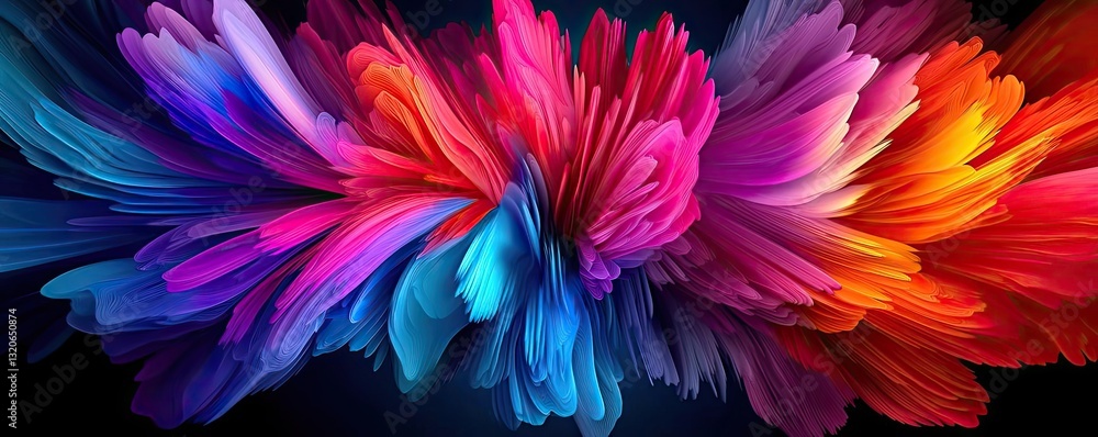 Poster vibrant color art abstract background idea. vibrant abstract design showcasing dynamic colors and fl