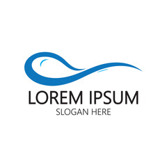 Obraz premium Water wave logo and Sea wave logo or beach water wave