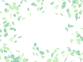 葉っぱのフレーム透過背景