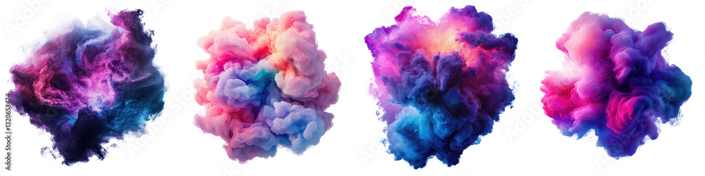 Poster vibrant dynamic and mesmerizing digital art wallpapers showcasing colorful smoke explosions and flui