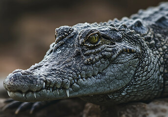 Obraz premium Black Crocodile