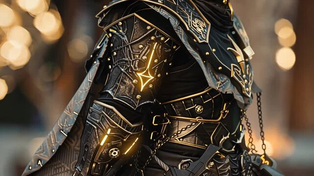 Goldene R&uuml;stung mit magischen Runen