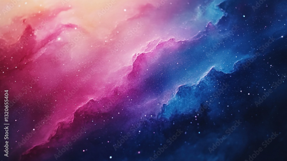 Poster a stunning nebula with vibrant colors and swirling patterns, creating a mesmerizing cosmic landscape