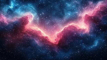 Obraz premium a breathtaking view of a nebula in space. The image showcases vibrant colors and a sense of cosmic wonder.