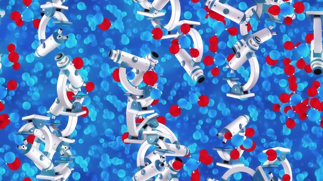 Microscope scientific loop tile swirl Background. This is a loopable and tileable wallpaper