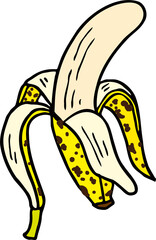 皮をむいたバナナ