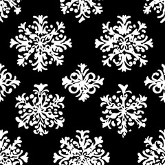 Bold Snowflake Patterns Striking Black and White Winter Design