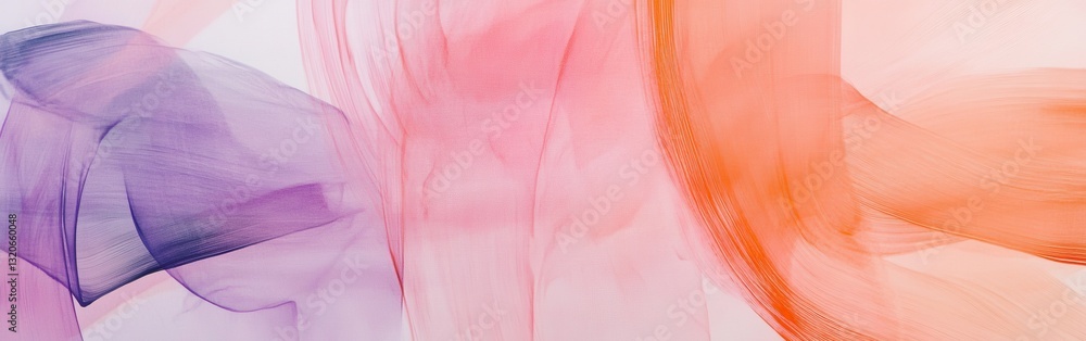 Poster Soft pencil strokes create a harmonious blend of warm and cool colors in an abstract artwork