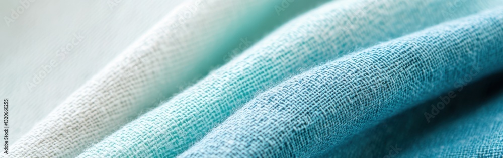 Aufkleber soft pencil strokes create layers in pastel mint fabric, showcasing texture and depth in a serene en
