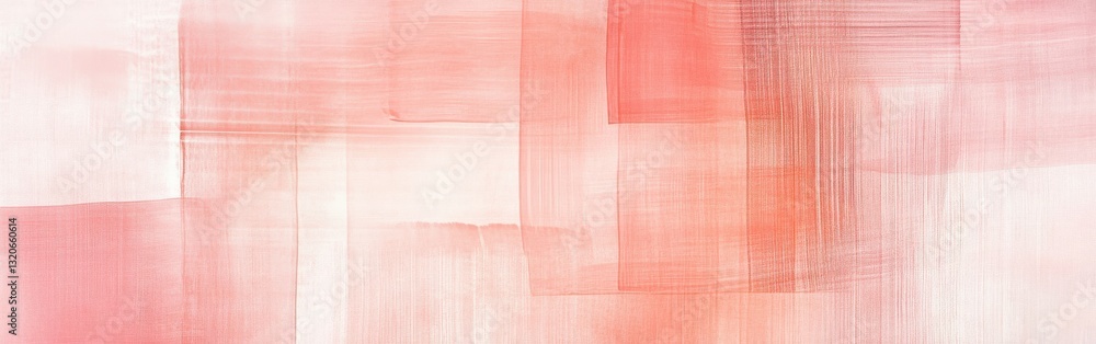 Poster Soft pencil strokes create a subtle grid pattern in muted coral tones, enhancing artistic ambiance for modern decor