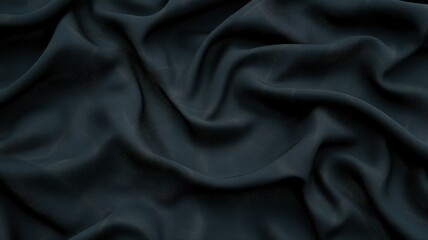 Obraz premium Dark Teal Fabric with Subtle Texture and Folds
