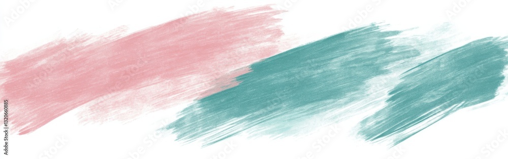 Aufkleber Soft mint and pink pencil strokes create a calming abstract background for creative projects