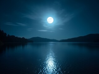 Fototapeta premium moon over the sea