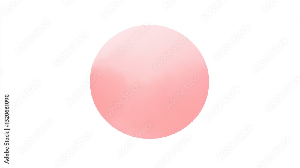 Poster soft pastel coral to lavender gradient circle creates a calming visual experience in minimalistic de