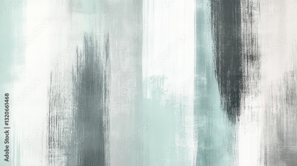 Poster muted mint texture created by smooth pencil strokes forming elegant stripes in an artistic expressio