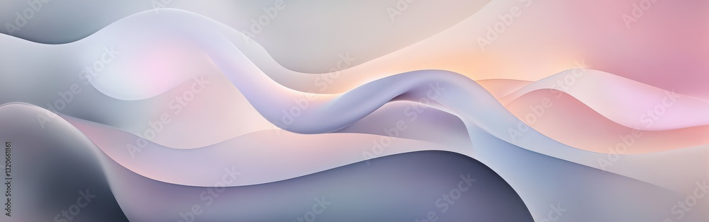 Fototapete organic flowing shapes in soft gradients create a calming and serene visual experience