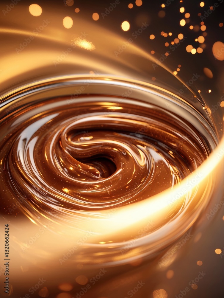 Poster abstract digital art piece that appears to be a close-up of a swirl or vortex. the swirl is made up 
