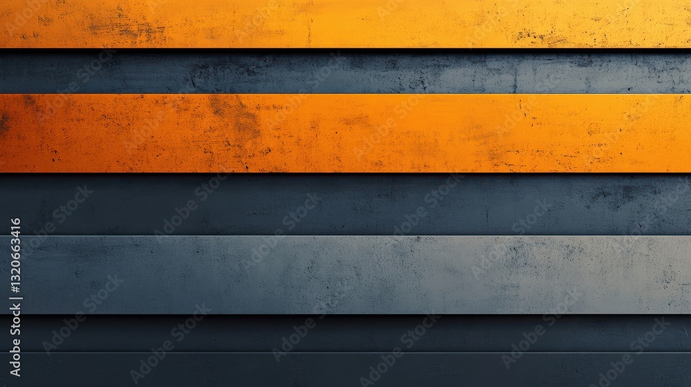 Poster horizontal bands of amber and gray create a minimalist design for modern decor and artistic expressi