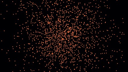 Partice bright red dark background