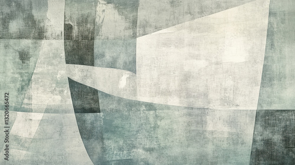 Poster Overlapping pencil strokes create an elegant abstract design in muted tones inviting contemplation and creativity
