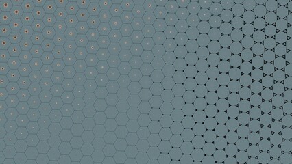 Abstract geometric background - Hexagonal mosaic with paste Colour gradient background 4K