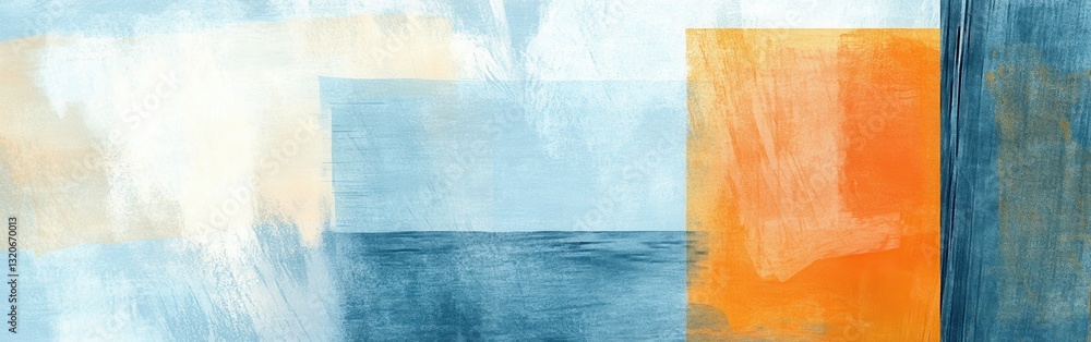 Fototapete abstract composition featuring pencil strokes with soft colors and dynamic shapes in a balanced layo