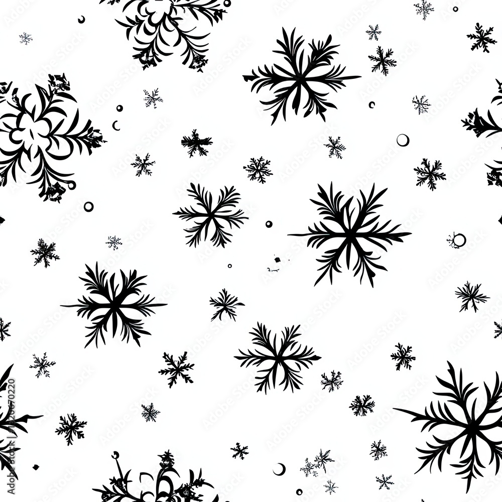 Poster dynamic snowflake patterns swirling wind like effect for winter designs