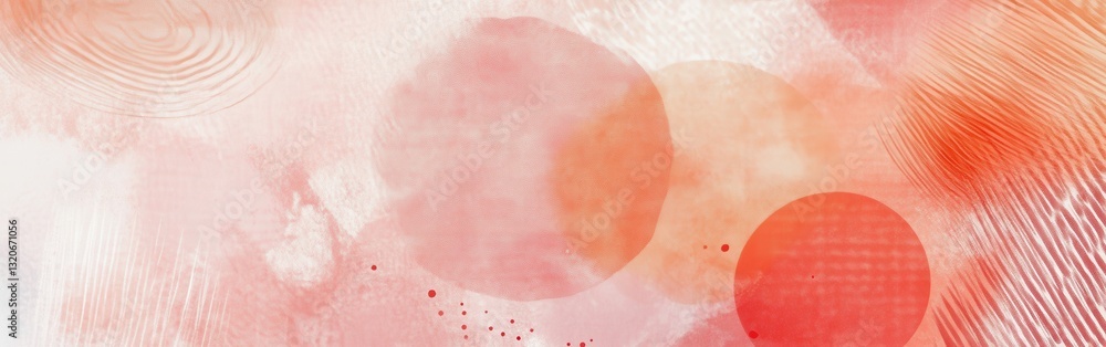 Leinwandbilder soft coral dotted patterns create a serene and calming abstract background of pastel hues with gentl