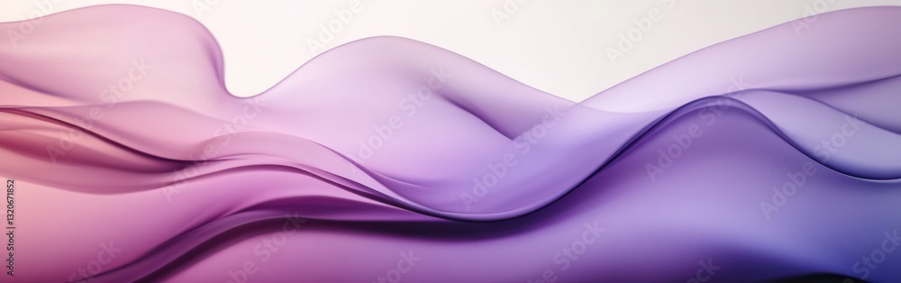 Aufkleber gradient abstract art featuring smooth flowing curves in shades of purple