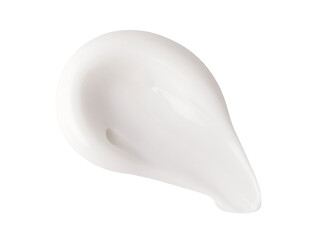 smear of cream texture on transparent background