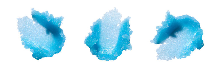 cosmetic smears scrub cream texture on transparent background
