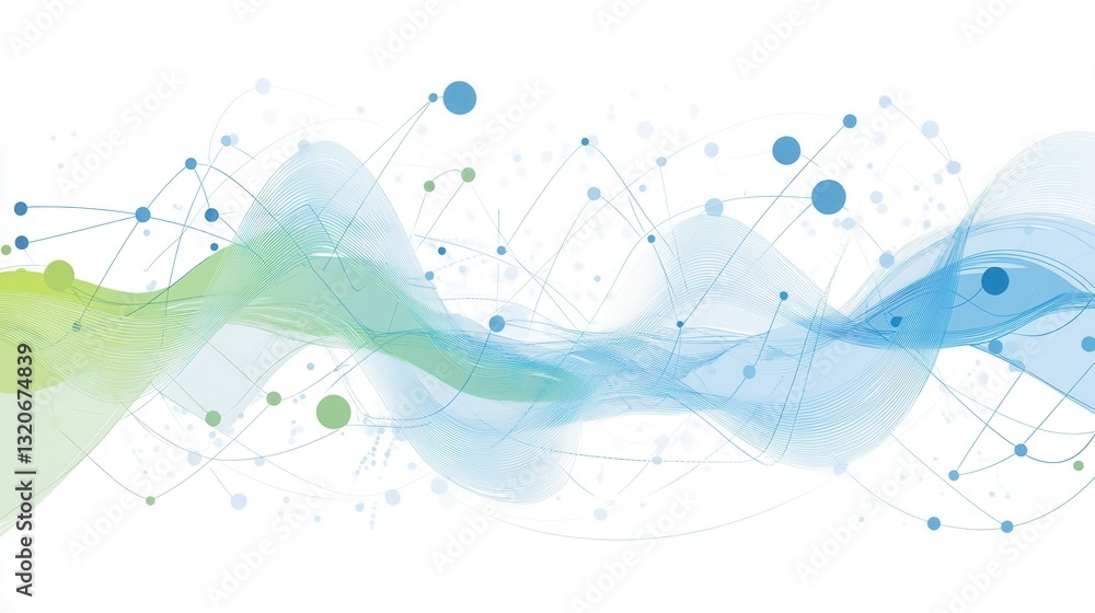 Leinwandbilder dynamic background with trend lines merging into a data grid conveys political and economic analysis