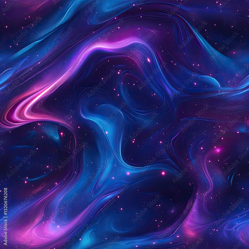 Poster ethereal nebula seamless pattern flowing liquid textures for design projects
