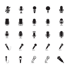 Audio Microphone Icon - Vector Design for Podcast and Sound Branding