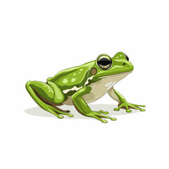 Vector illustration of a frog toad in a cartoon clipart style frogs toads isolated on a white background