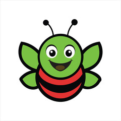 a happy smiling bee.