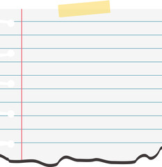 blank paper and sticky tape / cartoon vector and illustration, hand drawn style