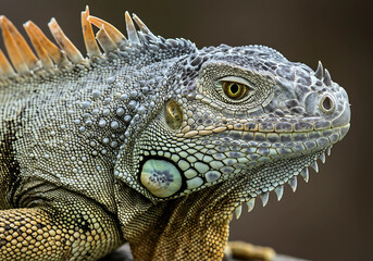 Fototapeta premium Iguana Head Detailed Portrait