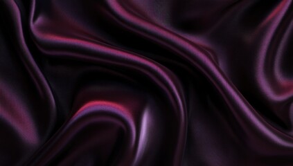 Obraz premium Dark purple silk fabric drapes, close-up, studio shot