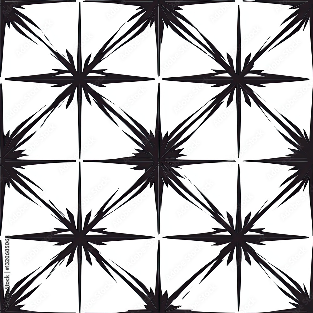 Poster geometric starburst seamless pattern intersecting lines design for modern backgrounds