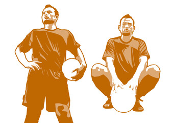 Stylish Football Player Pose
