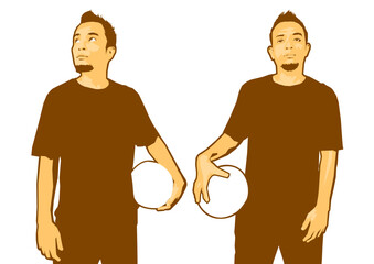 Stylish Football Player Pose