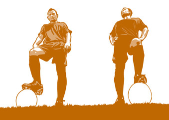 Stylish Football Player Pose