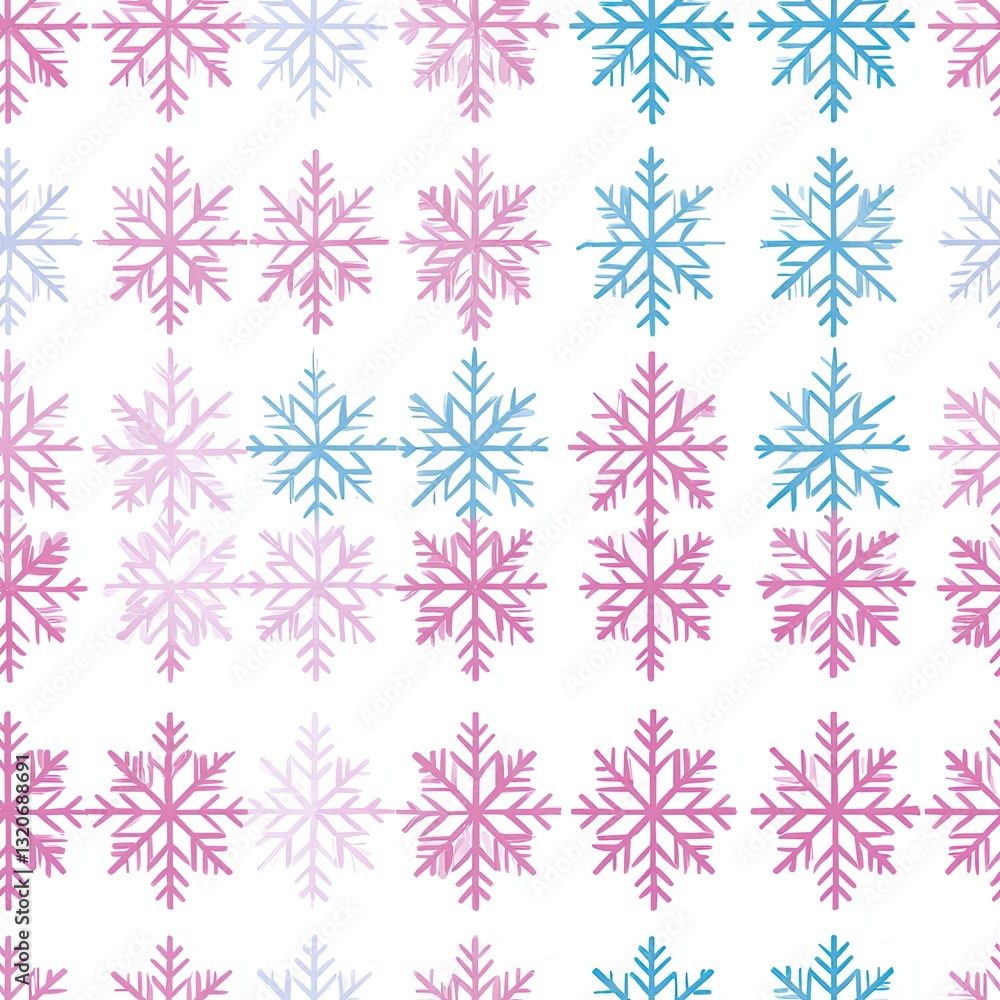 Poster elegant minimalist snowflake patterns soft gradient colors for winter holidays
