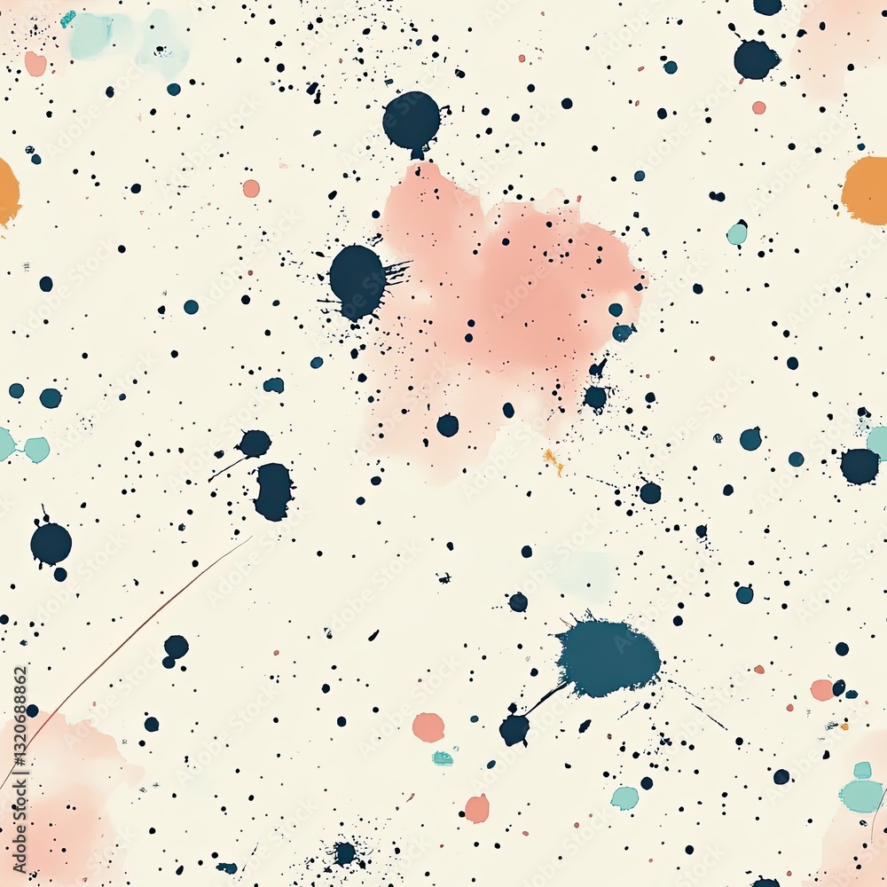 Poster subtle seamless pattern minimalist spatter design with delicate dots for textile and web