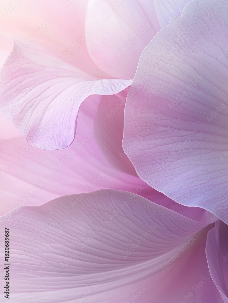 Poster close-up of a pink flower petal. the petals are arranged in a way that they are overlapping each oth