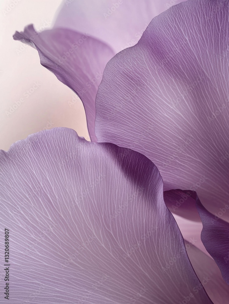 Poster close-up of two petals of a purple flower. the petals are arranged in a way that they are overlappin