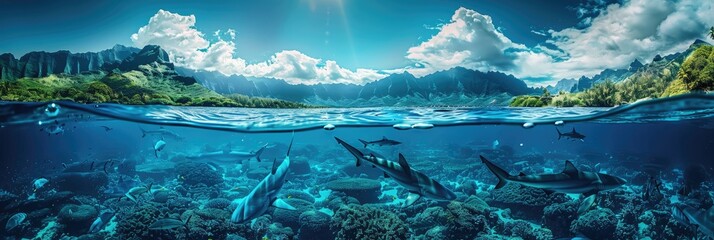 Vibrant Underwater Scene Clear Ocean